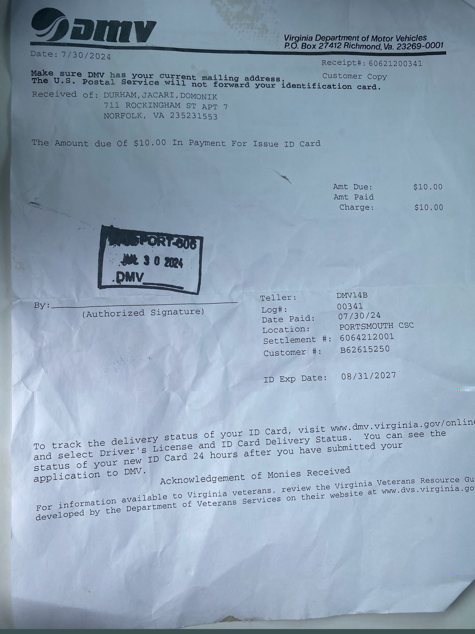 Upload Government Issued ID